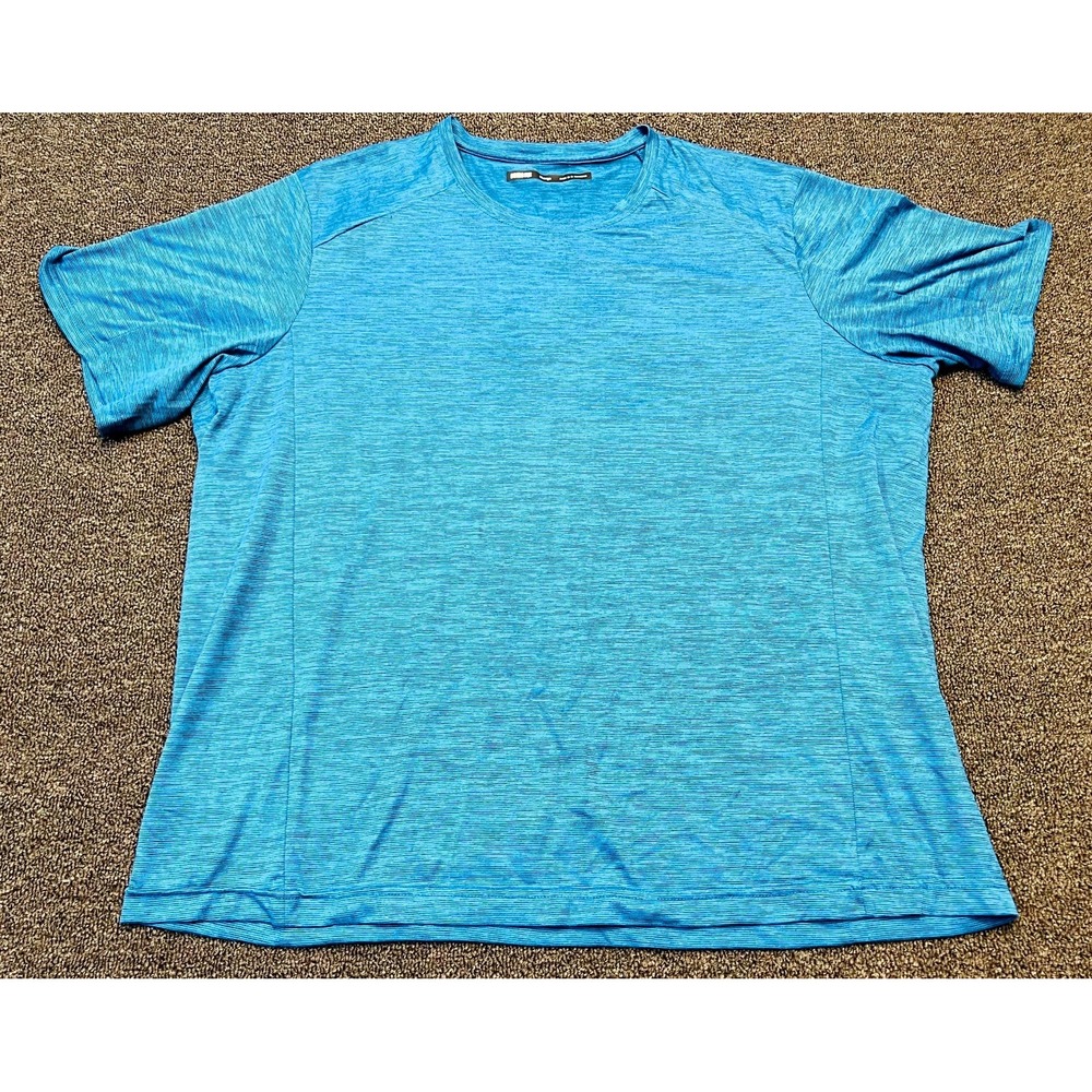 REI Co-op T-Shirt Men XL Blue Heathered Athletic Fit Cross Training Short Sleeve